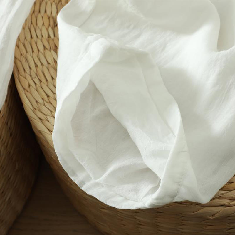 Damskie spodnie haremowe do kostek z kieszeniami w kolorze czystego koloru i prostym wzornictwem z Buddha Stones Commute - image 14