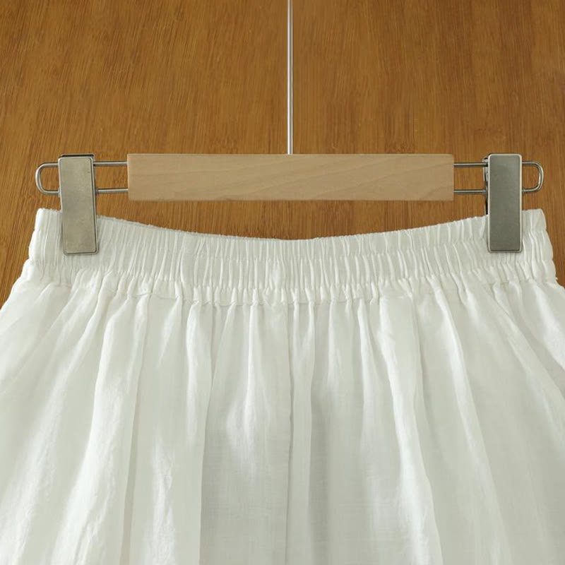 Damskie spodnie haremowe do kostek z kieszeniami w kolorze czystego koloru i prostym wzornictwem z Buddha Stones Commute - image 7