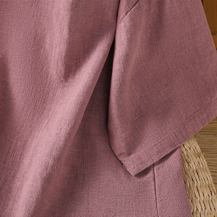 T-shirt damski z krótkim rękawem i bawełnianą koszulką z okrągłym dekoltem i Buddha Stones na lato - image 6