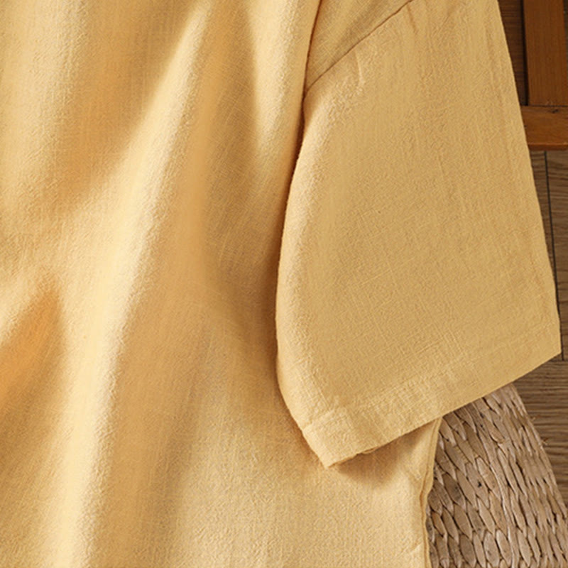 T-shirt damski z krótkim rękawem i bawełnianą koszulką z okrągłym dekoltem i Buddha Stones na lato - image 12