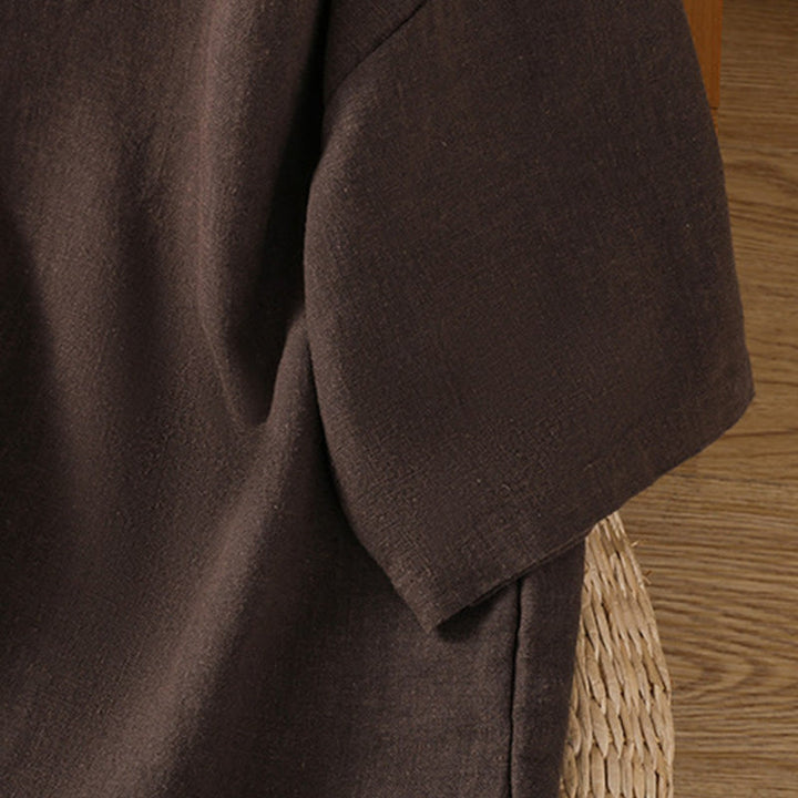 T-shirt damski z krótkim rękawem i bawełnianą koszulką z okrągłym dekoltem i Buddha Stones na lato - image 19