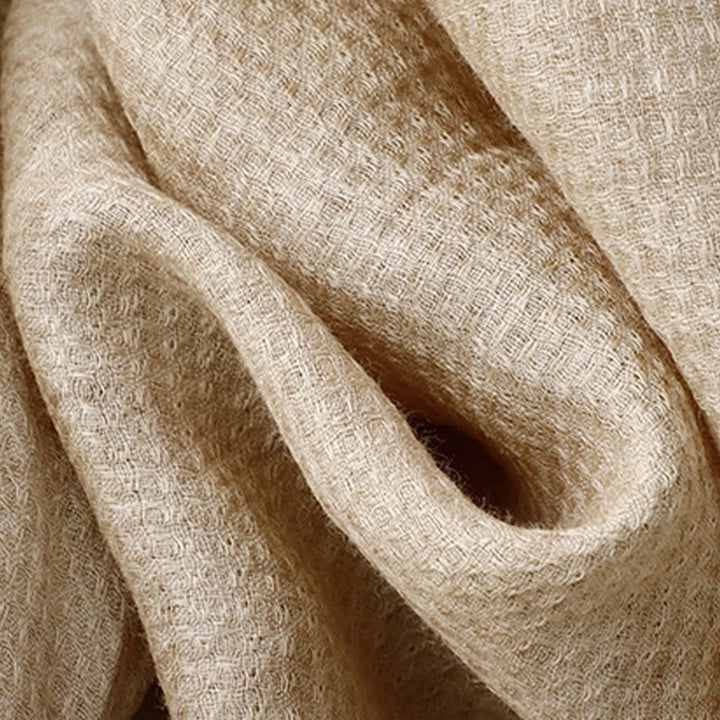 Koszula damska z bawełny i lnu z rękawami trzy czwarte, sznurowana, z Buddha Stones, zapinana na guziki - image 13