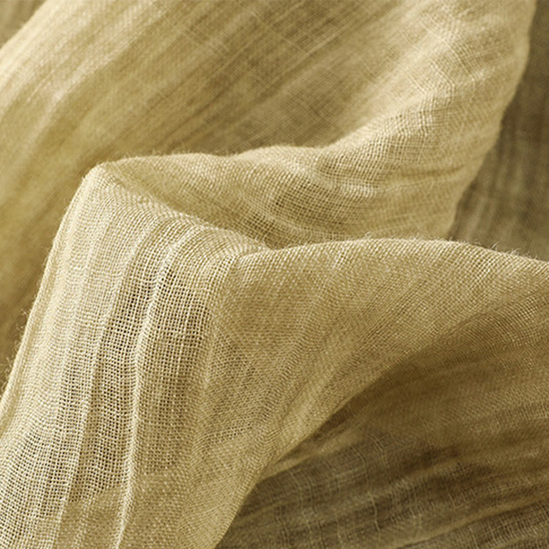 Koszulka damska z bawełny i lnu z okrągłym dekoltem i rękawami trzy czwarte, z Buddha Stones , swobodna, letnia, prosta - image 6