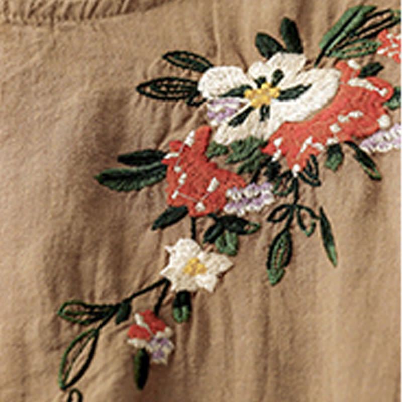 Koszulka damska z krótkim rękawem i bawełnianym nadrukiem Buddha Stones Casual Summer Crew Neck T-shirt