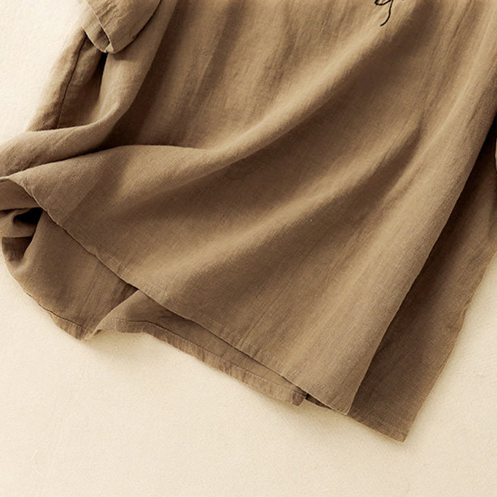 Koszulka damska z krótkim rękawem i bawełnianym nadrukiem Buddha Stones Casual Summer Crew Neck T-shirt - image 3