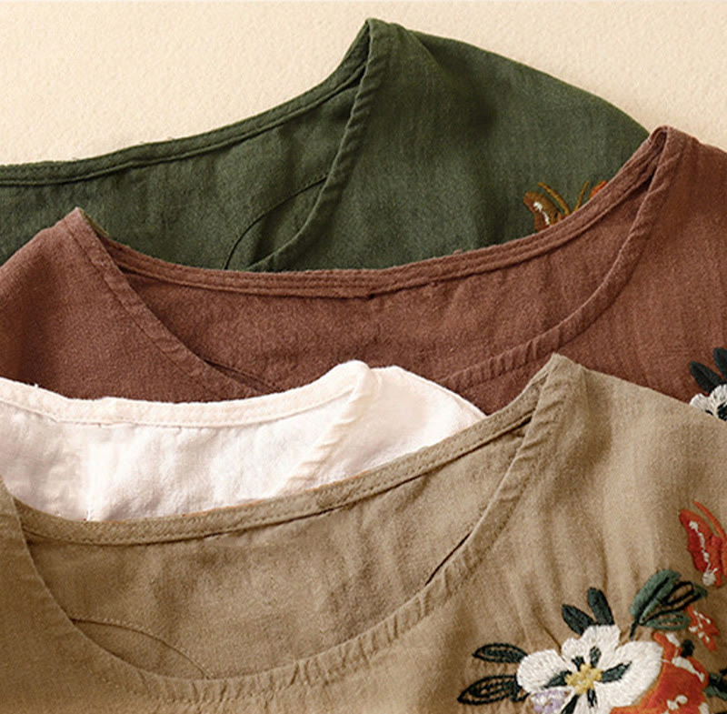 Koszulka damska z krótkim rękawem i bawełnianym nadrukiem Buddha Stones Casual Summer Crew Neck T-shirt - image 28