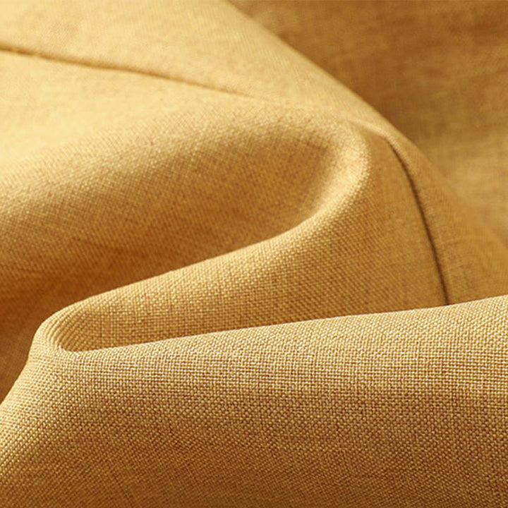 Koszula damska z bawełny i lnu z rękawami trzy czwarte, z okrągłym dekoltem i prostymi guzikami Buddha Stones