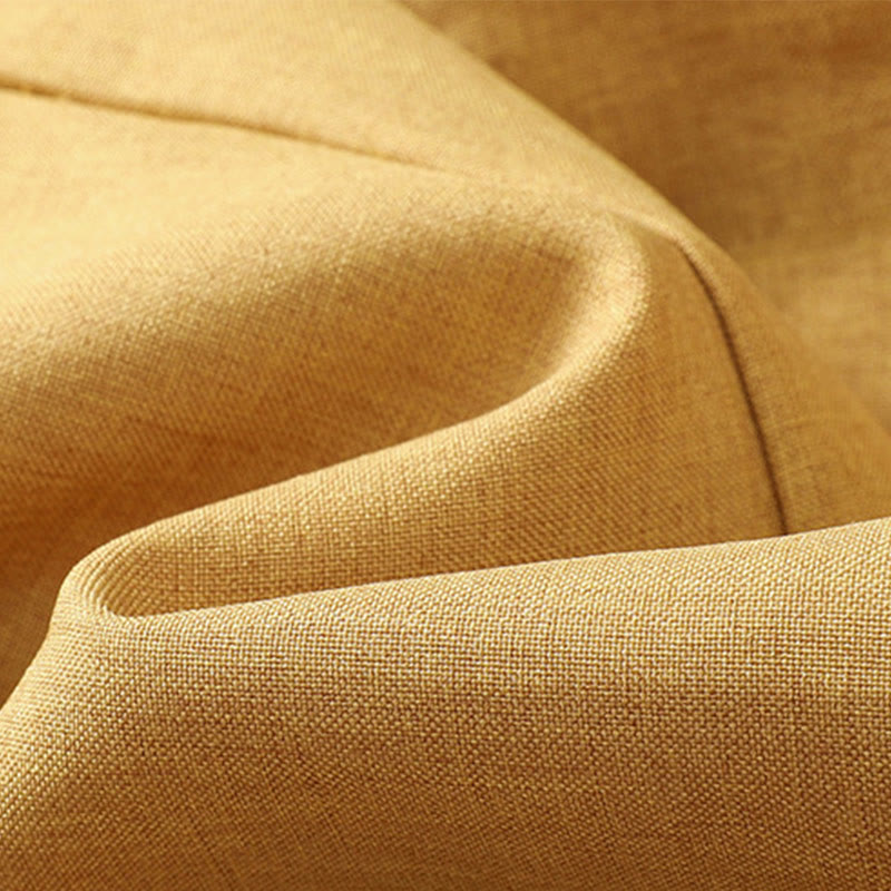 Koszula damska z bawełny i lnu z rękawami trzy czwarte, z okrągłym dekoltem i prostymi guzikami Buddha Stones - image 9