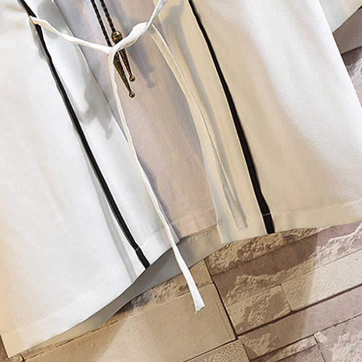 Kamienie Buddha Stones Smok Feniks Pomyślna Chmura Fale Liście Żurawie Otwarty Przód Kurtka Męska Kimono - image 29