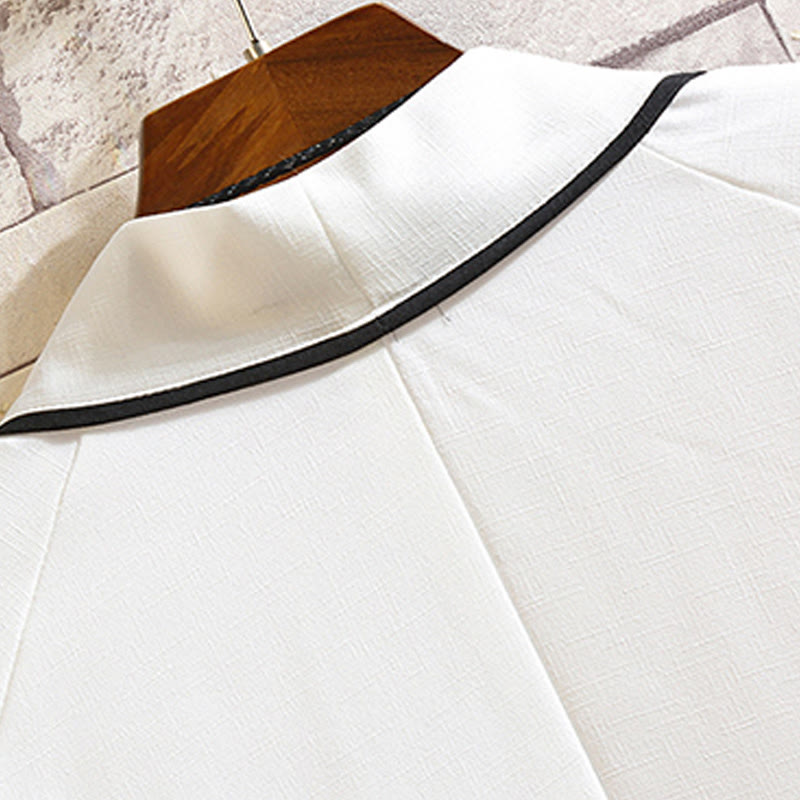 Kamienie Buddha Stones Smok Feniks Pomyślna Chmura Fale Liście Żurawie Otwarty Przód Kurtka Męska Kimono - image 26