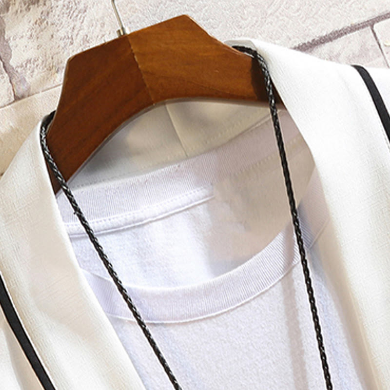 Kamienie Buddha Stones Smok Feniks Pomyślna Chmura Fale Liście Żurawie Otwarty Przód Kurtka Męska Kimono - image 25