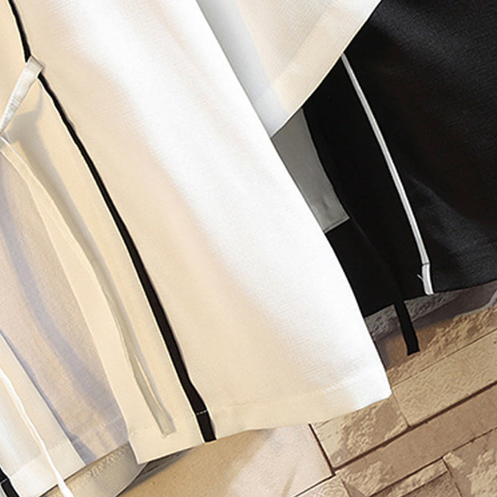 Kamienie Buddha Stones Smok Feniks Pomyślna Chmura Fale Liście Żurawie Otwarty Przód Kurtka Męska Kimono - image 35