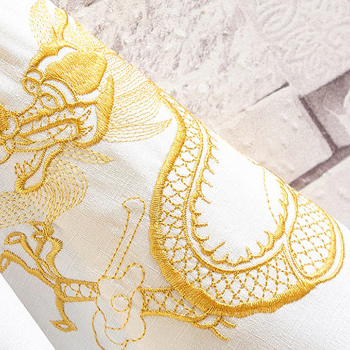 Kamienie Buddha Stones Smok Feniks Pomyślna Chmura Fale Liście Żurawie Otwarty Przód Kurtka Męska Kimono - image 23