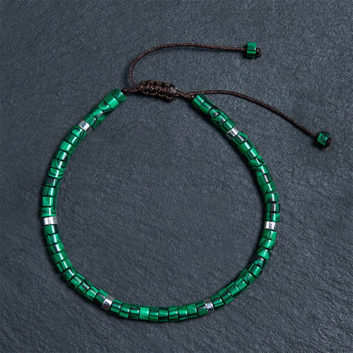 Bransoletka z koralików dystansowych Buddha Stones Malachite Anti-Anxiety