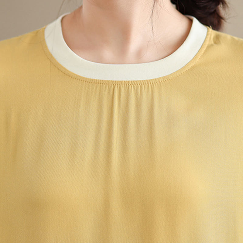 Sukienka midi z bawełny bez rękawów i kieszeniami, z rozcięciem w kształcie Buddha Stones w jednolitym kolorze - image 31