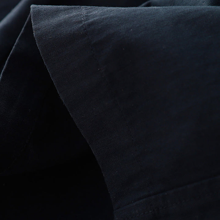 Buddha Stones Spring Commute Jednokolorowe damskie spodnie z wysokim stanem i szerokimi nogawkami z bawełny i lnu z kieszeniami