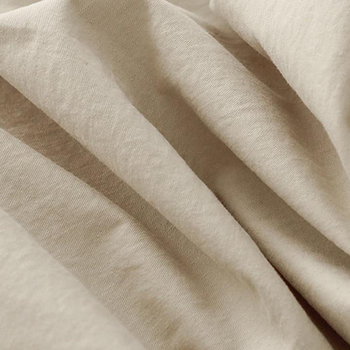 Buddha Stones Spring Commute Jednokolorowe damskie spodnie z wysokim stanem i szerokimi nogawkami z bawełny i lnu z kieszeniami