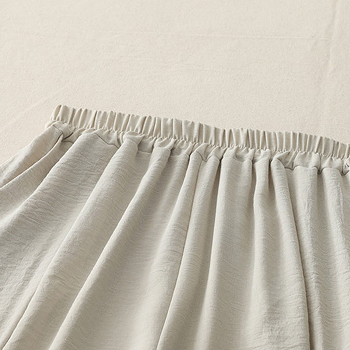 Buddha Stones Commute Casual Plain Frog-Button Design Damskie Haremowe Spodnie Bawełniane Lniane 7-8 Długość Z Kieszeniami - image 2