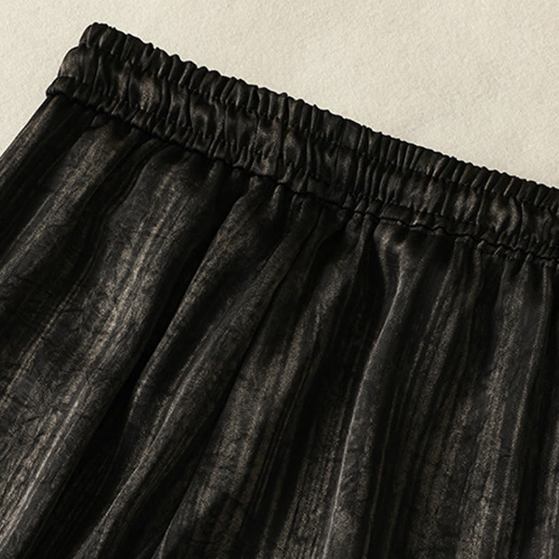 Buddha Stones Artystyczne Swobodne Pionowe Linie Wzór Ściągacz Do Kostki Spodnie Damskie Z Kieszeniami - image 13