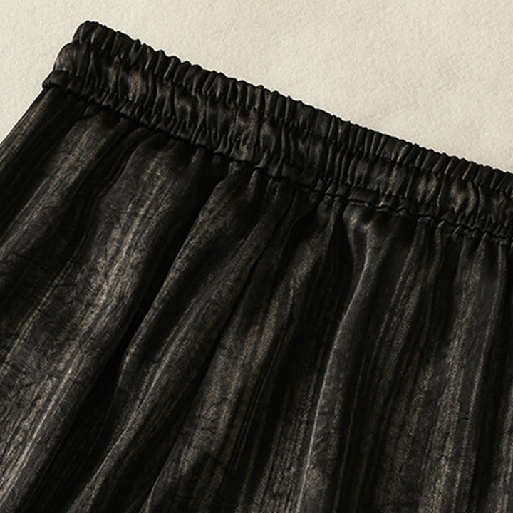 Buddha Stones Artystyczne Swobodne Pionowe Linie Wzór Ściągacz Do Kostki Spodnie Damskie Z Kieszeniami - image 13