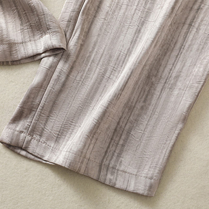 Buddha Stones Artystyczne Swobodne Pionowe Linie Wzór Ściągacz Do Kostki Spodnie Damskie Z Kieszeniami - image 22