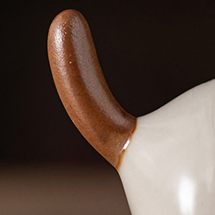 Buddha Stones Mini Szczęśliwy Uroczy Stojący Kot Czerwony Sznur Dzwonek Ceramiczna Figurka Dekoracja - image 12