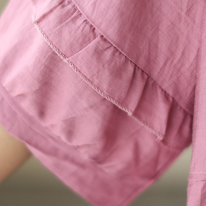 T-shirt damski z krótkim rękawem i okrągłym dekoltem z poliestru z Buddha Stones , swobodny, letni, prosty - image 8