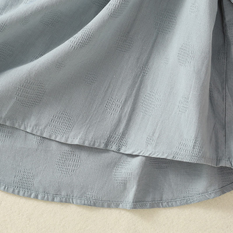 Koszula damska z krótkim rękawem i luźną bawełnianą luźną koszulą z okrągłym dekoltem i Buddha Stones - image 2