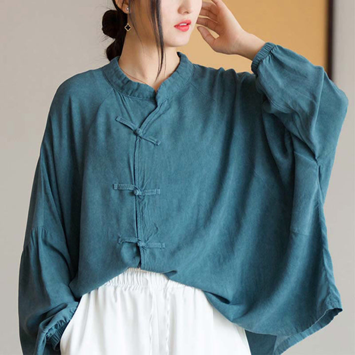 Koszula z długim rękawem i żabą z Buddha Stones, z guzikami, zen, tai chi, medytacja, kurtka Hanfu - image 2