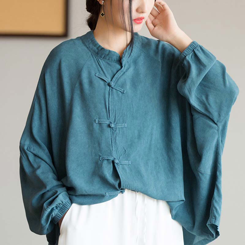 Koszula z długim rękawem i żabą z Buddha Stones, z guzikami, zen, tai chi, medytacja, kurtka Hanfu - image 7