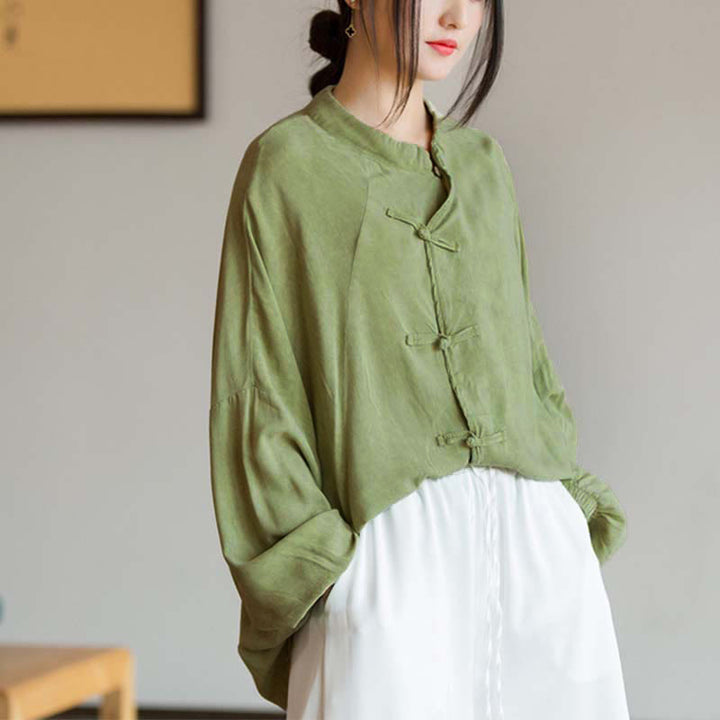 Koszula z długim rękawem i żabą z Buddha Stones, z guzikami, zen, tai chi, medytacja, kurtka Hanfu - image 14