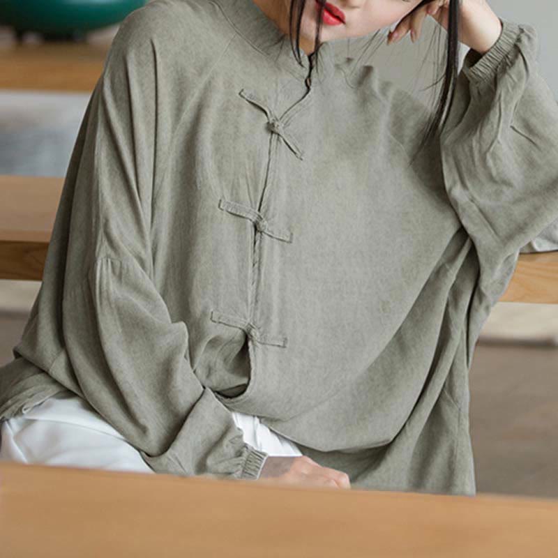 Koszula z długim rękawem i żabą z Buddha Stones, z guzikami, zen, tai chi, medytacja, kurtka Hanfu - image 20