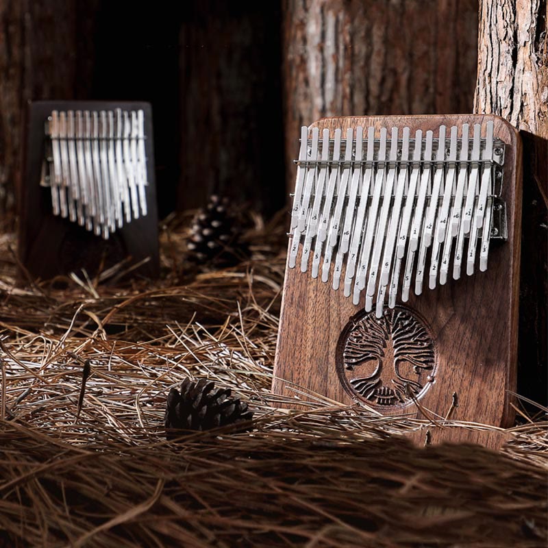 Kalimba 34 klawisze Thumb Piano Tree of Life Design przenośny palec Marimba Piano