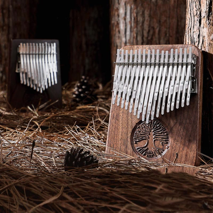 Kalimba 34 klawisze Thumb Piano Tree of Life Design przenośny palec Marimba Piano