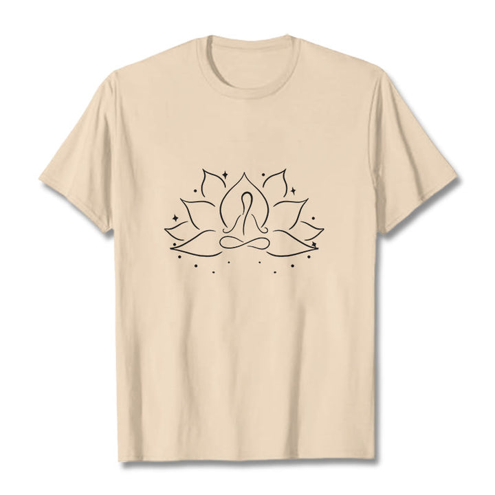 Koszulka z nadrukiem Buddha Stones Lotosu Medytacyjna Pozycja Jogi T-shirt - For - 2XL - image 10
