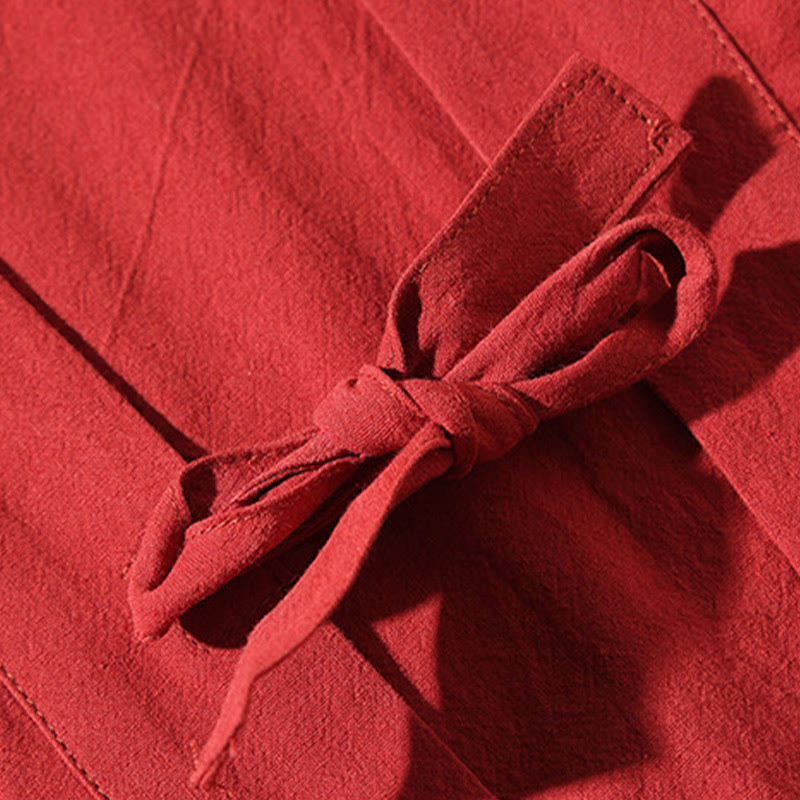 Kamienie Buddha Stones Haftowane Latające Białe Żurawie Bawełniana Lniana Kurtka Męska Kimono Otwarty Przód - image 7