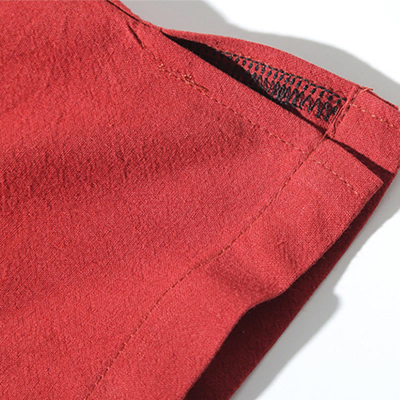 Kamienie Buddha Stones Haftowane Latające Białe Żurawie Bawełniana Lniana Kurtka Męska Kimono Otwarty Przód - image 11