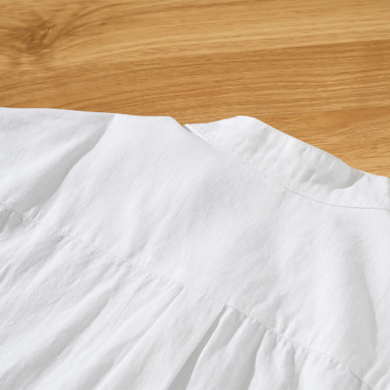 Koszula męska z krótkim rękawem i półguzikiem z bawełny Buddha Stones Summer Solid - image 18