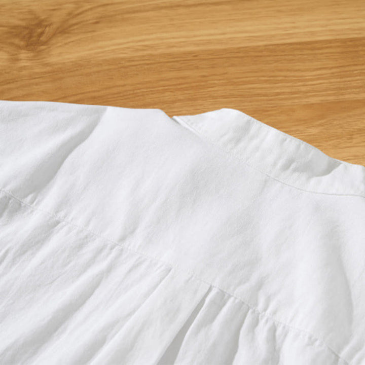 Koszula męska z krótkim rękawem i półguzikiem z bawełny Buddha Stones Summer Solid - image 18