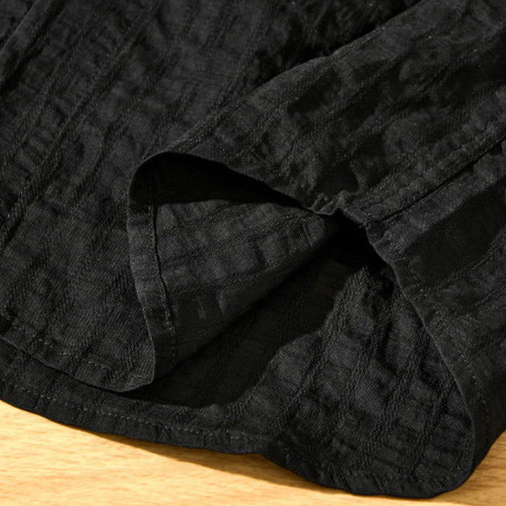 Koszula męska z krótkim rękawem Tencel z guzikami i solidnym oddychającym materiałem Buddha Stones Summer - image 25