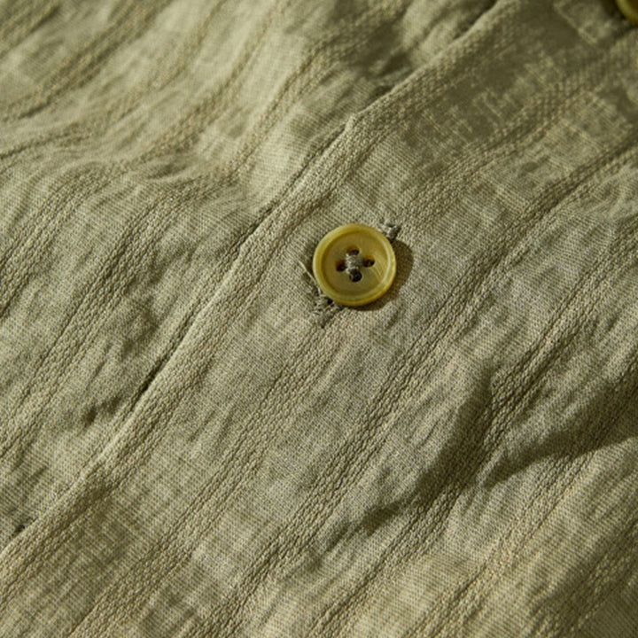 Koszula męska z krótkim rękawem Tencel z guzikami i solidnym oddychającym materiałem Buddha Stones Summer - image 8