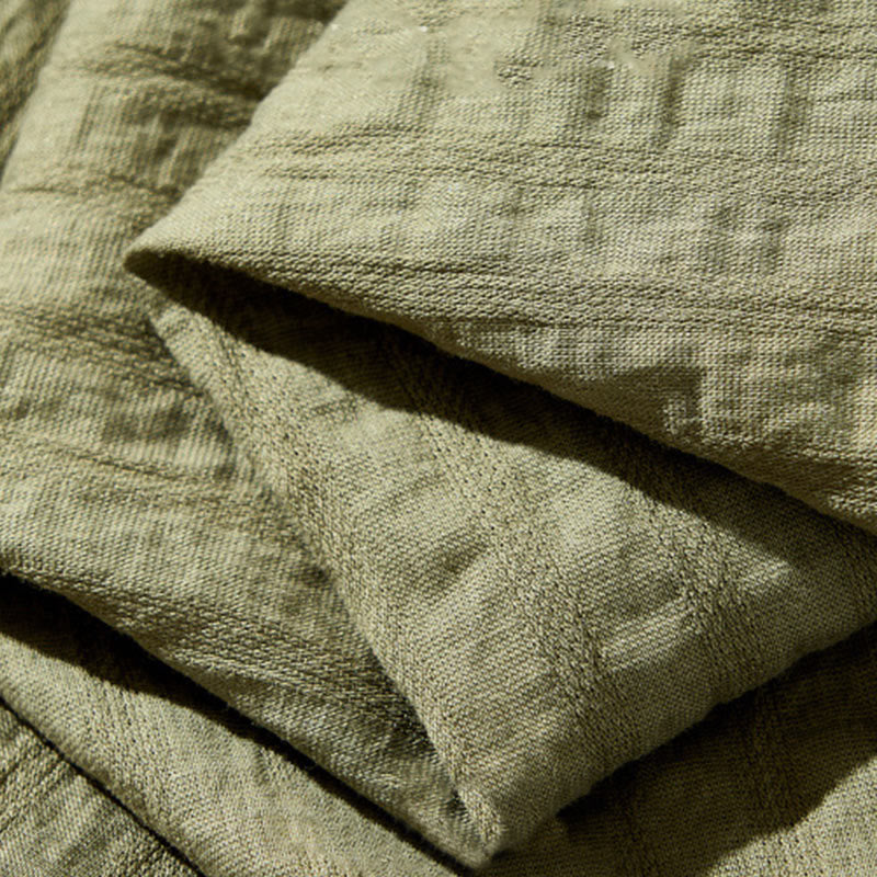 Koszula męska z krótkim rękawem Tencel z guzikami i solidnym oddychającym materiałem Buddha Stones Summer - image 11