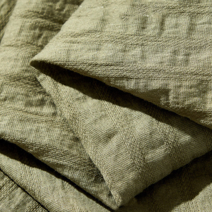 Koszula męska z krótkim rękawem Tencel z guzikami i solidnym oddychającym materiałem Buddha Stones Summer - image 11