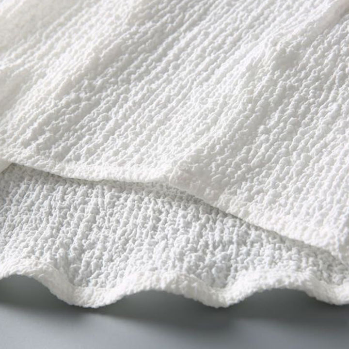 Buddha Stones 2 szt. Jednolity kolor, marszczenie, dekolt w serek, krótki rękaw, koszulka, spodnie, odzież męska - image 15