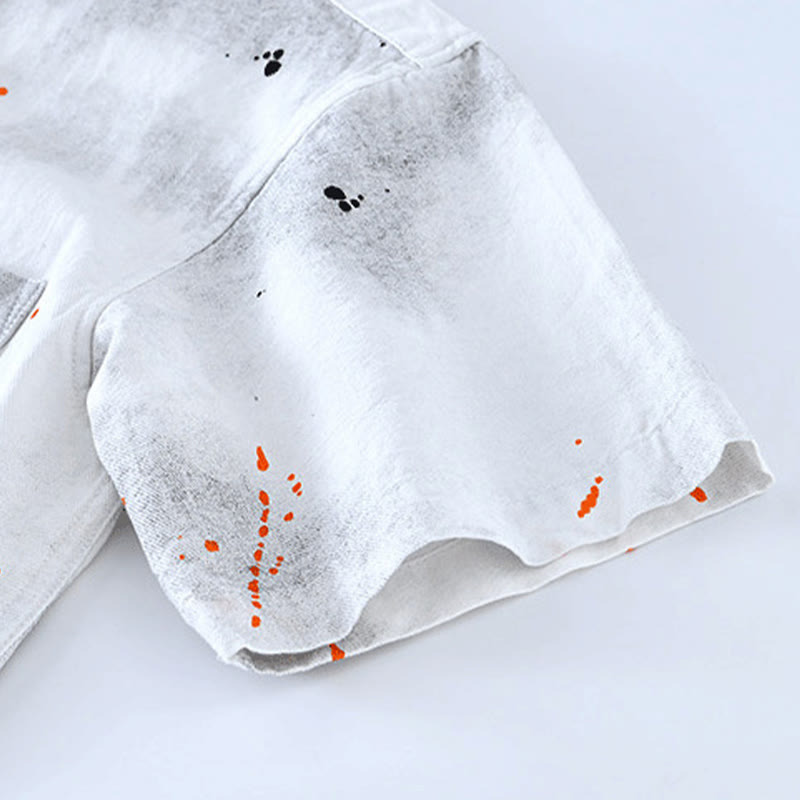 Koszula męska z krótkim rękawem z bawełny z nadrukiem Buddha Stones Summer Ink Splashing Color - image 15