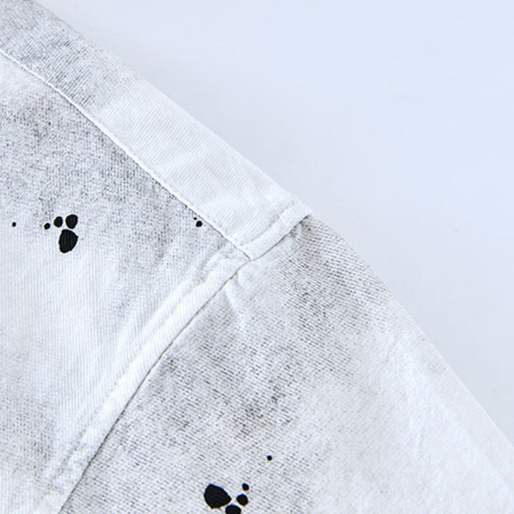 Koszula męska z krótkim rękawem z bawełny z nadrukiem Buddha Stones Summer Ink Splashing Color - image 14