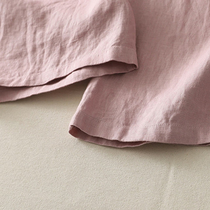 Buddha Stones Letnie Codzienne Jednokolorowe Elastyczne Spodnie Damskie Szerokie Nogawki Spodnie Z Lnianej Bawełny Z Kieszeniami - image 11