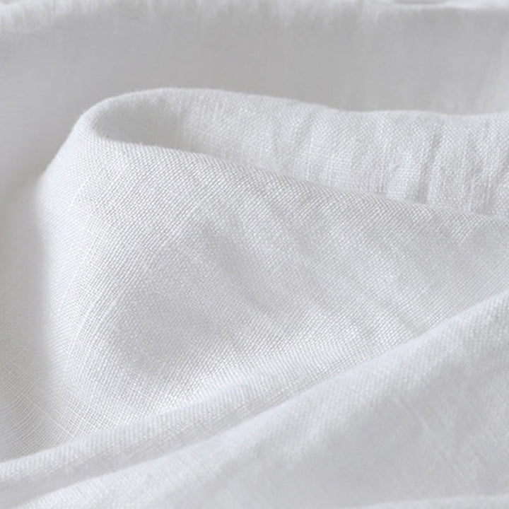 Buddha Stones Letnie Codzienne Jednokolorowe Elastyczne Spodnie Damskie Szerokie Nogawki Spodnie Z Lnianej Bawełny Z Kieszeniami - image 18