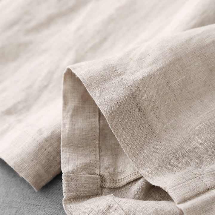 Buddha Stones, swobodne, wysokie, marszczone, ściągane sznurkiem, damskie, szerokie, bawełniane spodnie z kieszeniami - image 8