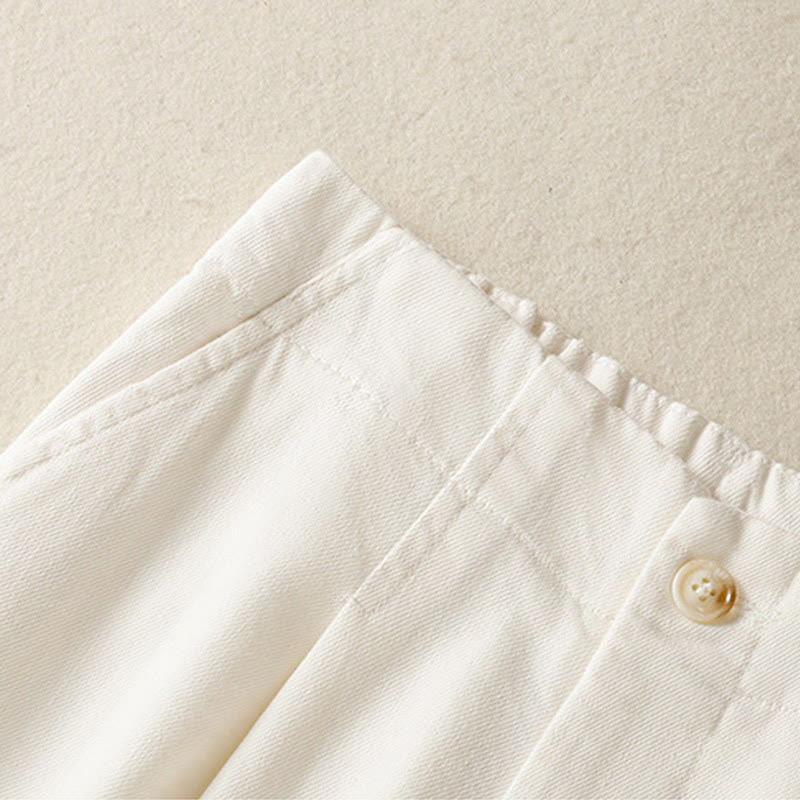 Buddha Stones Casual Koronkowe Patchworkowe Wzory Wysoki Stan Damskie Szerokie Nogawki Do Kostki Spodnie Z Kieszeniami Zamek Błyskawiczny - image 3